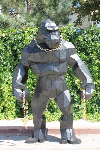 KINGKONG Gorilla Metal Sculpture Outdoor & Indoor & Garden