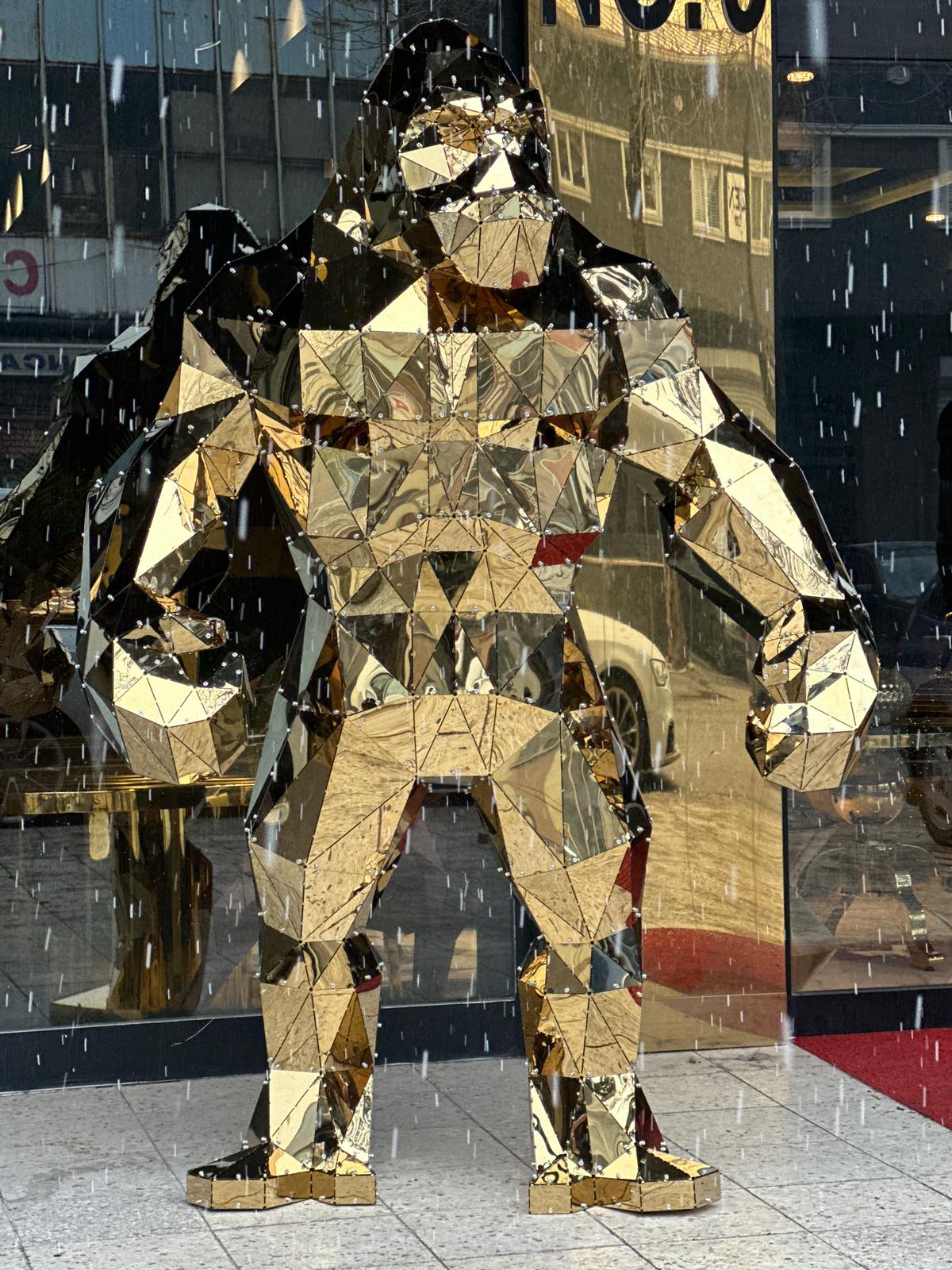 Titanium King Kong Sculpture — Limited Mirror Edition